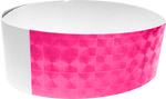 An Adhesive 1" X 10" Techno Solid Neon Pink wristband