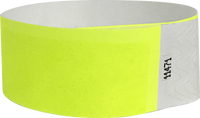 1" Tyvek® Litter Free Glow Neon Yellow Wristband