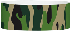 Tyvek® 1" x 10" Camouflage pattern wristbands