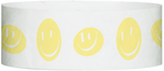 A Tyvek® 1" X 10" Happy Face Yellow Glow wristband