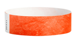 A Tyvek®  3/4" x 10" Sheeted Solid Coral Red wristband