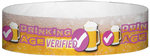 A Tyvek® 3/4" X 10" Drinking Age Verified Beer Glass Black wristband