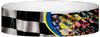 A Tyvek® 3/4" X 10" Race Track Checker Multicolored wristband