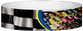Tyvek® 3/4" x 10" Race Track Checker pattern wristbands