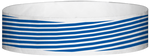 A Tyvek® 3/4" X 10" Stripes Blue wristband