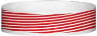 A Tyvek® 3/4" X 10" Stripes Red wristband