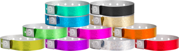 Plastic Holographic 3/4" x 10" Snapped Wristbands