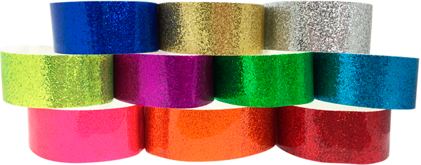 Adhesive 1" X 10" Sparkle Solid Color wristbands