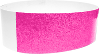 An Adhesive 1" X 10" Sparkle Solid Neon Pink wristband
