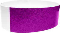 An Adhesive 1" X 10" Sparkle Solid Purple wristband