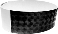 An Adhesive 1" X 10" Techno Solid Black wristband