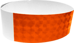 An Adhesive 1" X 10" Techno Solid Neon Orange wristband