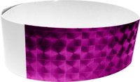 An Adhesive 1" X 10" Techno Solid Purple wristband