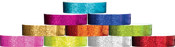 Plastic Sparkle, L-Shape Wristbands in All Colors