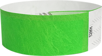 1" Tyvek® Litter Free Glow Neon Green Wristband