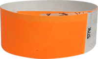 1" Tyvek® Litter Free Glow Neon Orange Wristband