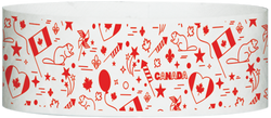 Tyvek® 1" x 10"  Canada Celebration pattern wristbands