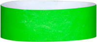 A Tyvek® 1" solid Neon Lime wristband
