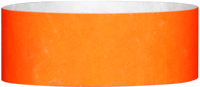 A Tyvek® 1" solid Neon Orange wristband