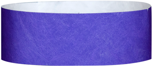 A 1" Tyvek® litter free solid Purple wristband