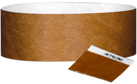 A 1" Tyvek® with stub solid Gold wristband