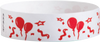 A Tyvek®  3/4" x 10" Sheeted Pattern Balloons Red wristband