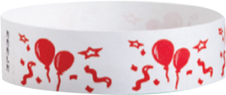 Tyvek® 3/4" x 10" Sheeted Pattern Balloons pattern wristbands