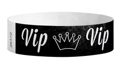 Tyvek® 3/4" x 10" Sheeted Pattern VIP Crown pattern wristbands