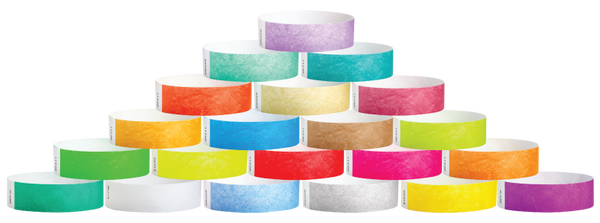 A Tyvek®  3/4" x 10" Sheeted Solid wristbands
