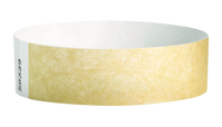 A Tyvek®  3/4" x 10" Sheeted Solid Gold wristband
