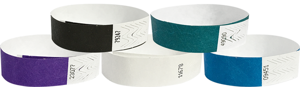 A Tyvek® 3/4" Solid Combo Pack 3 Wristbands