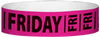A Tyvek® 3/4" X 10" Friday Neon Pink wristband