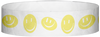 A Tyvek® 3/4" X 10" Happy Face Yellow Glow Wristband