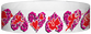 Tyvek® 3/4" x 10" Hearts pattern wristbands