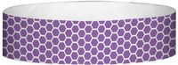 A Tyvek® 3/4" X 10" Honeycomb Purple wristband