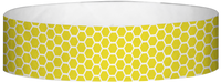 A Tyvek® 3/4" X 10" Honeycomb Yellow wristband