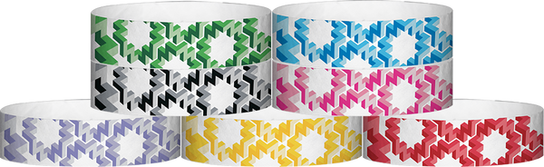 Tyvek® 3/4" X 10" Maze Pattern Wristband