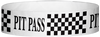 A Tyvek® 3/4" X 10" Pitt Pass Checker Black wristband