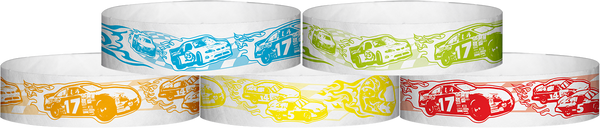 A Tyvek® 3/4" X 10" Race Track Wristbands