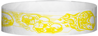 A Tyvek® 3/4" X 10" Race Track Yellow wristband