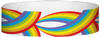 A Tyvek® 3/4" X 10" Rainbow Multicolored wristband
