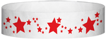 A Tyvek® 3/4" X 10" Stars Red wristband