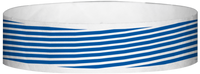 A Tyvek® 3/4" X 10" Stripes Blue wristband