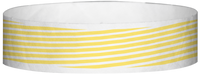 A Tyvek® 3/4" X 10" Stripes Yellow Glow wristband