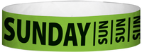 A Tyvek® 3/4" X 10" Sunday Neon Lime Wristband
