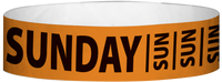 A Tyvek® 3/4" X 10" Sunday Neon Orange Wristband