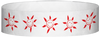 A Tyvek® 3/4" X 10" Sun Face Red wristband