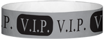 A Tyvek® 3/4" X 10" VIP Silver Wristband