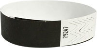 A Tyvek® 3/4" solid Black wristband