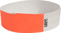 A Tyvek® 3/4" solid Neon Sunfire wristband